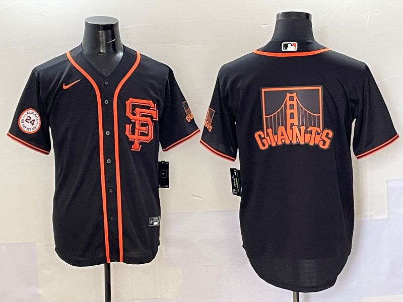 Men San Francisco Giants Blank Black Game 2025 Nike MLB Jersey style 6